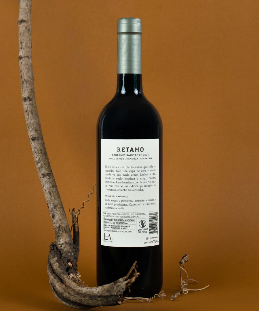 Retamo Cabernet Sauvignon 2026 — contraetiqueta
