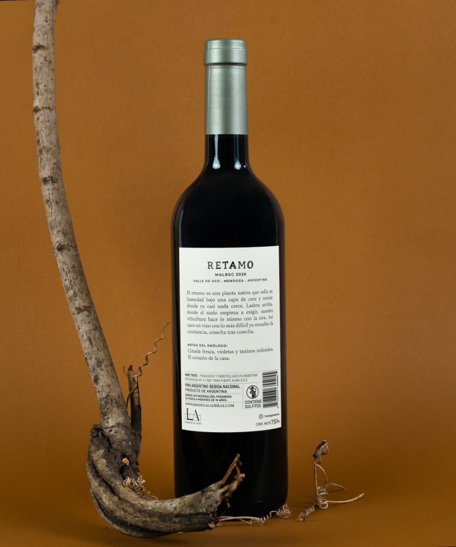 Retamo Malbec 2026 — contraetiqueta