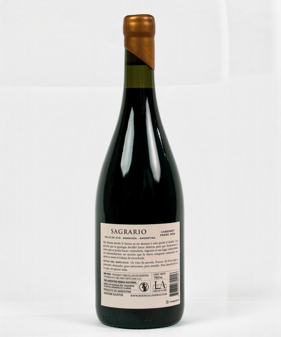 Sagrario Cabernet Franc 2024 — contraetiqueta