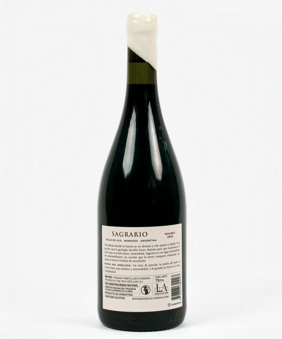 Sagrario Malbec 2024 — contraetiqueta